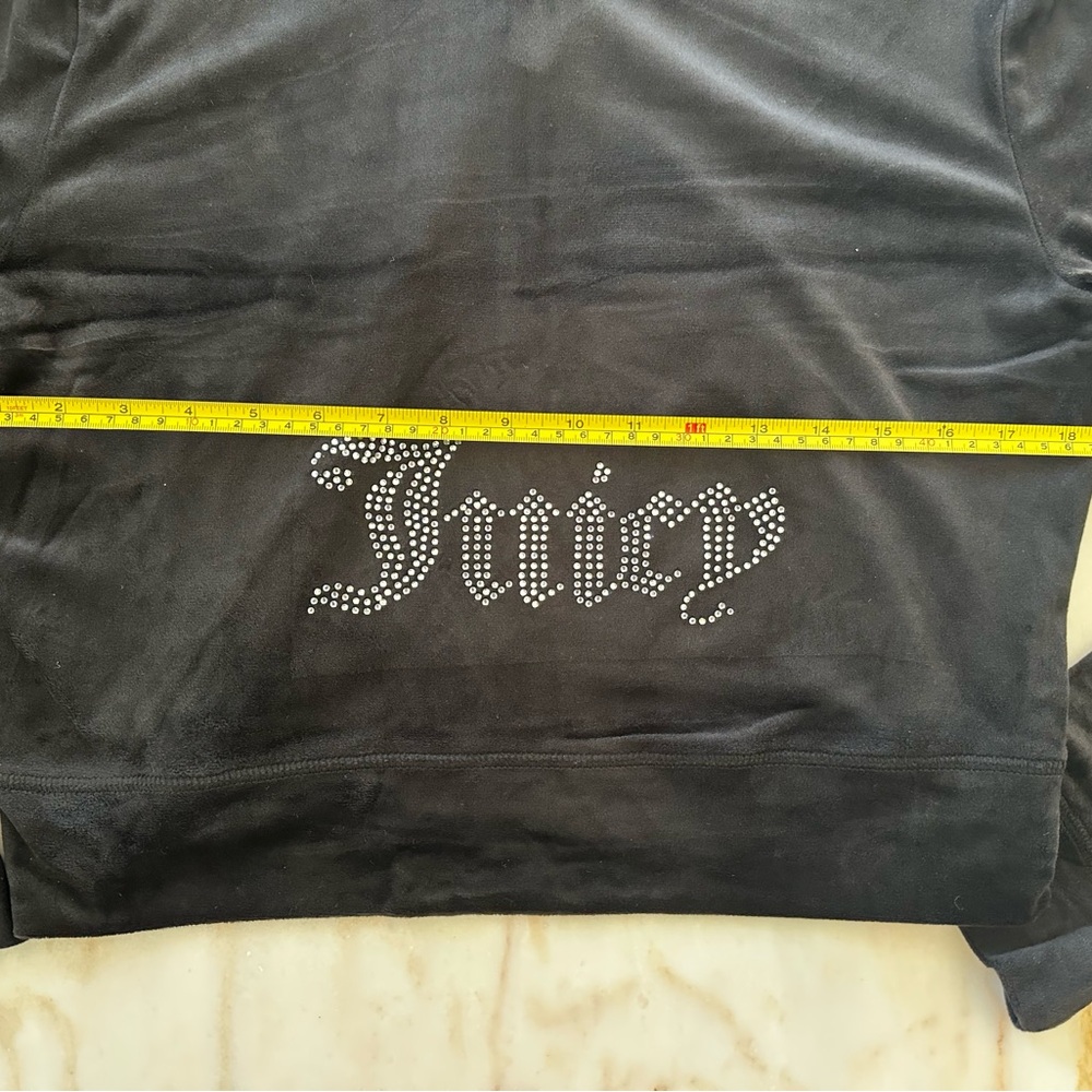 Juicy Couture Black Velour Zip-up Jacket - Picture 9 of 9